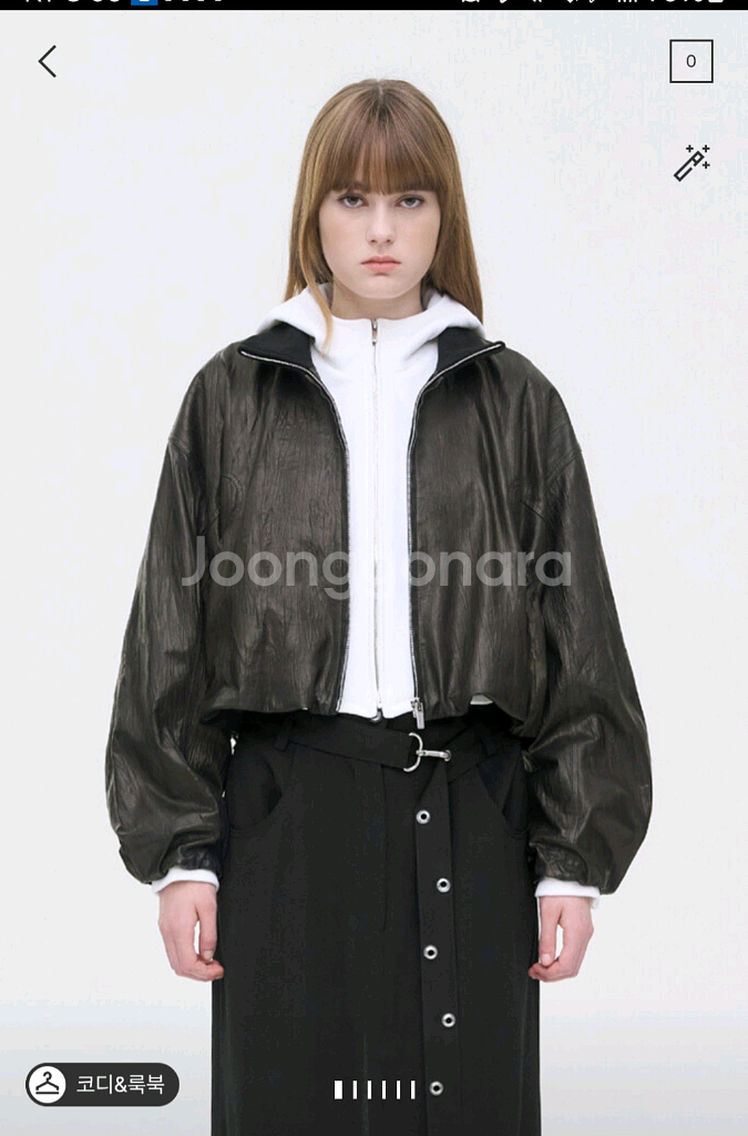 [가격인하] (새상품) 타임 램스킨 하이넥 집업자켓--0