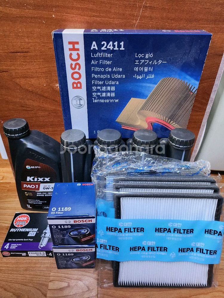 2011년형 뉴모닝 lpg용 엔진오일,필터,점화플러그--0