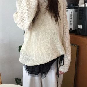 하우유 보트넥 니트 문달 낫띵리튼 더바넷