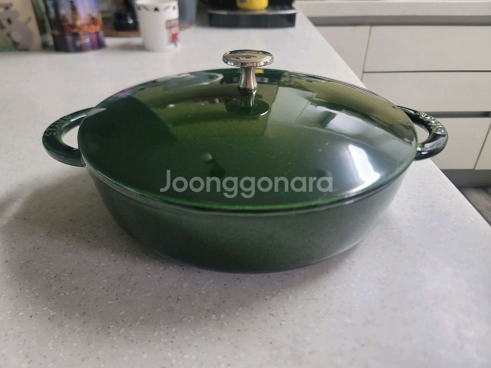 가격인하 르쿠르제 스타우브 소테 24cm 바질그린--1