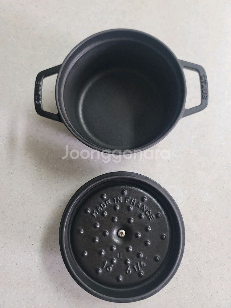 가격인하 르쿠르제 스타우브 꼬꼬떼 16cm 블랙--2