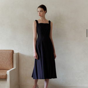 플로움 Ribbon Bustier Dress Navy