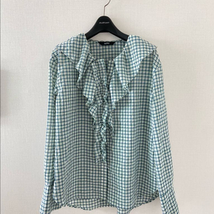 세컨플로어 체크블라우스55 1회착