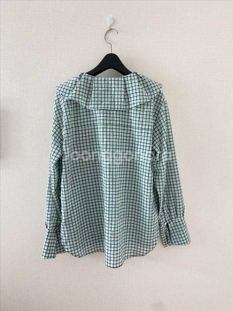 세컨플로어 체크블라우스55 1회착--1