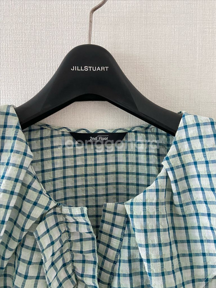 세컨플로어 체크블라우스55 1회착--2