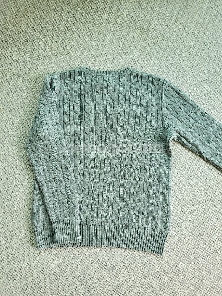 폴로 보이즈 케이블 니트 코튼 스웨터 그레이 L사이즈--1