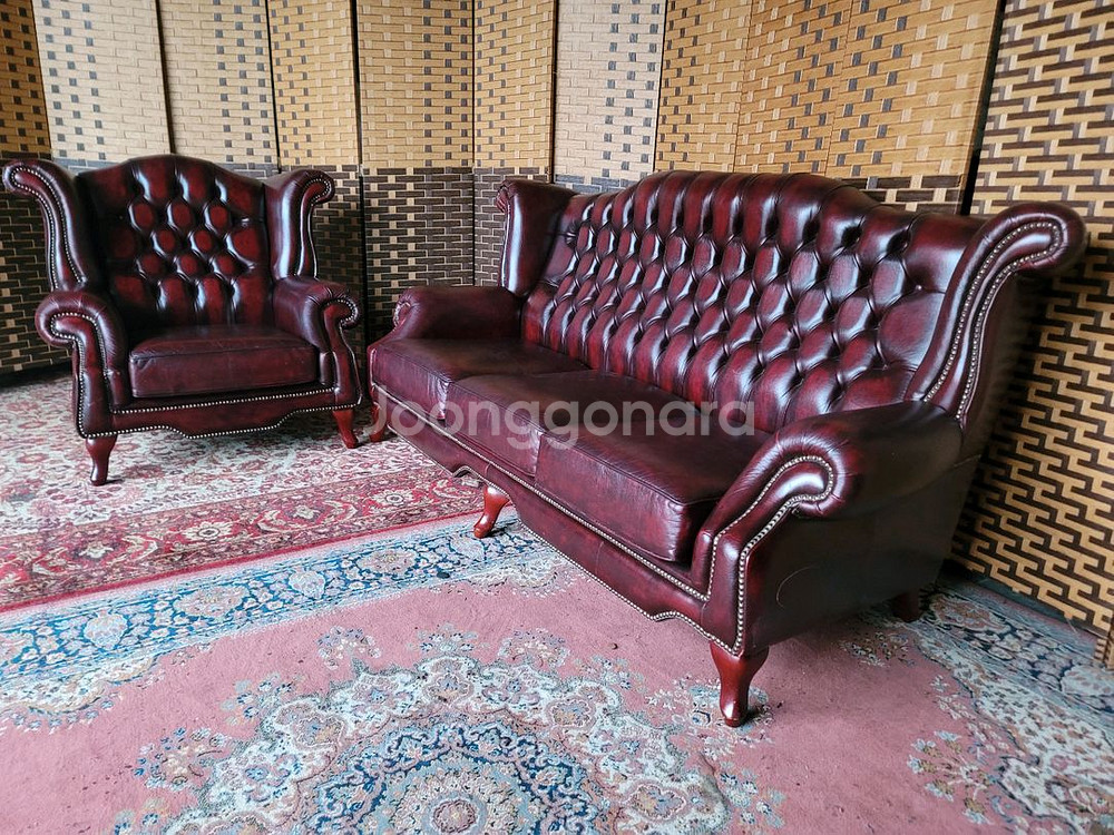 MADE IN ITALY*체스터필드디자인*엔틱소파*다크--4