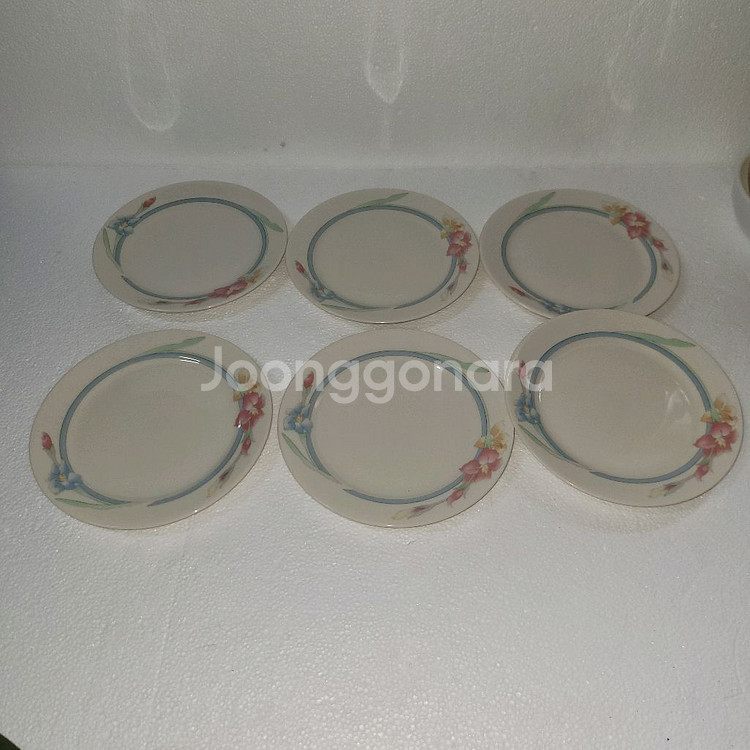 행남사 꽃 접시 6p--0