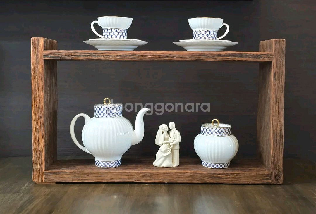 100년이상된 올드오크 고재 빈티지 주방미니선반--1