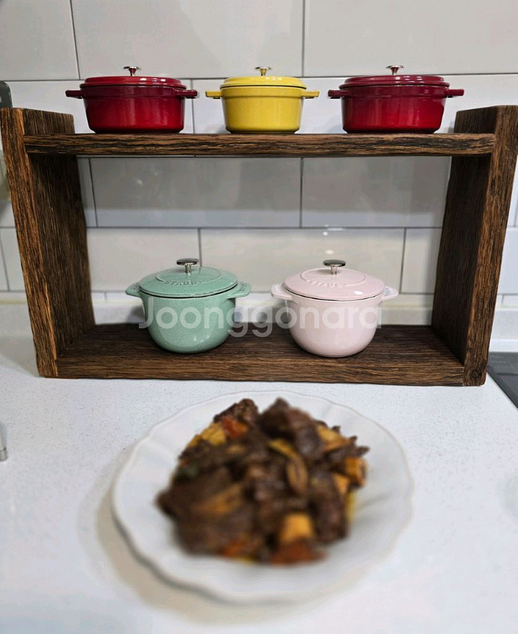 100년이상된 올드오크 고재 빈티지 주방미니선반--3