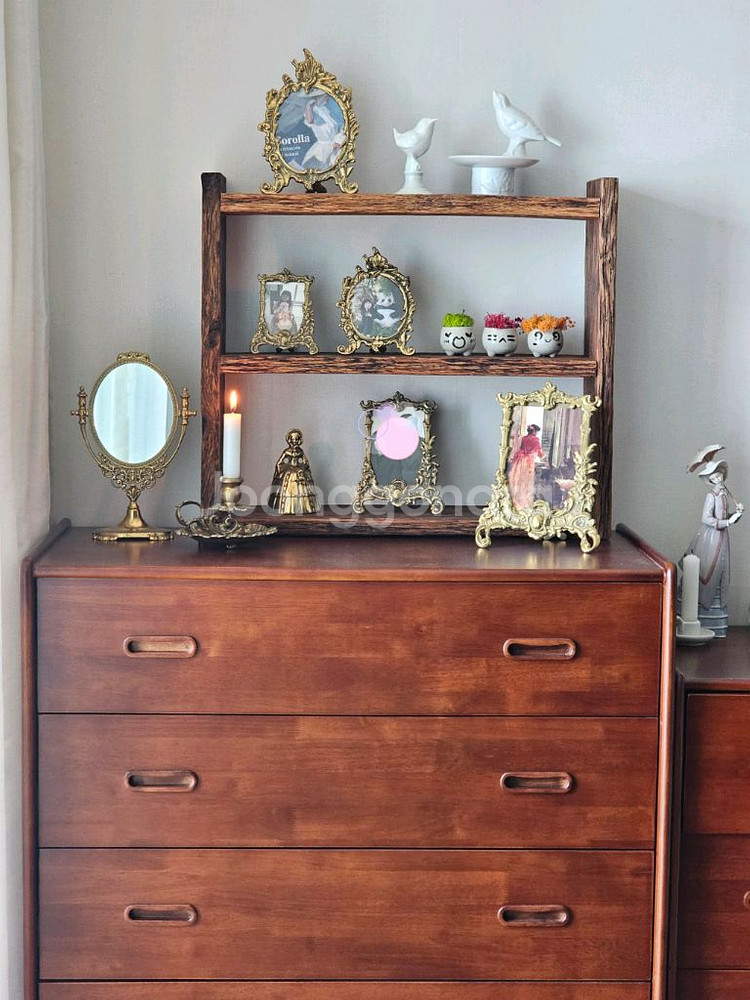 100년이상된 올드오크 고재 빈티지 주방미니선반--8