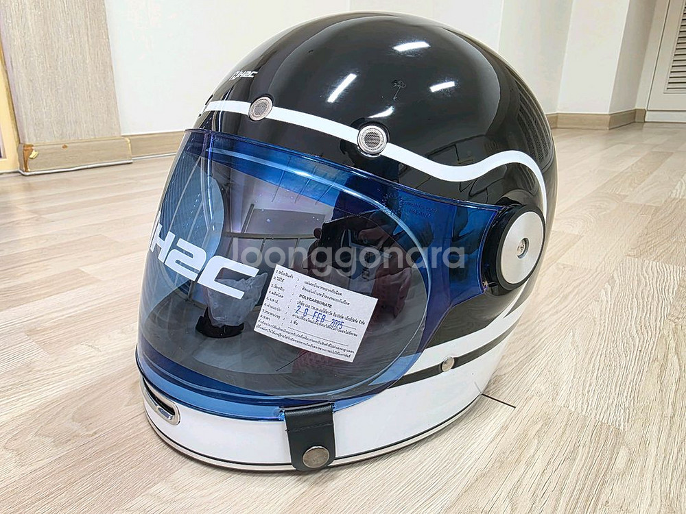 레트로 오토바이 헬맷--0