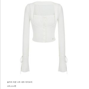 라벨르블랑 숄카라리본 니트세트