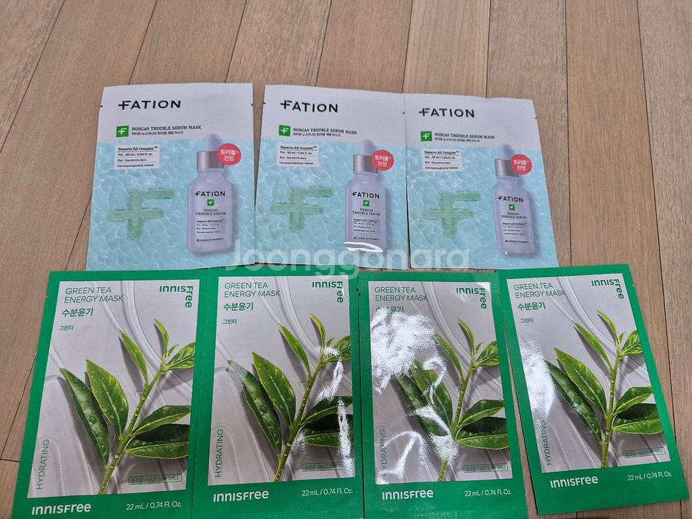 마스크팩 일괄 (FATION/이니스프리/식물나라 외)--1