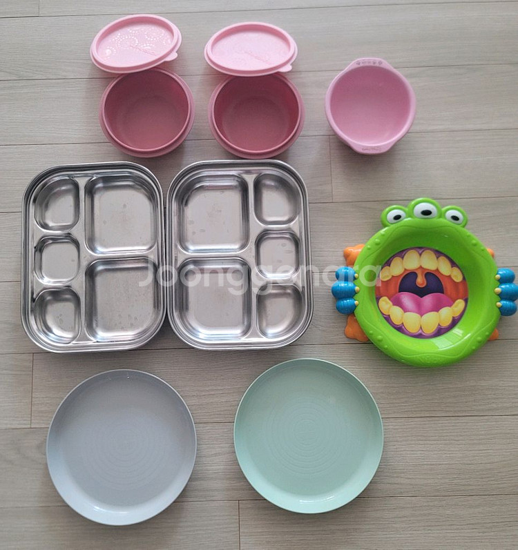 캐릭터 유아 스텐 식판--0