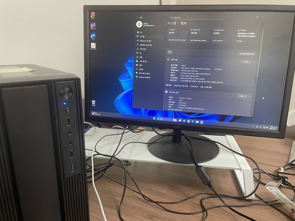 라이젠5600g+24인치모니터팝니다 이미지