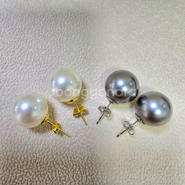 [새상품유행템] 빅사이즈 14mm 왕진주 귀걸이--0