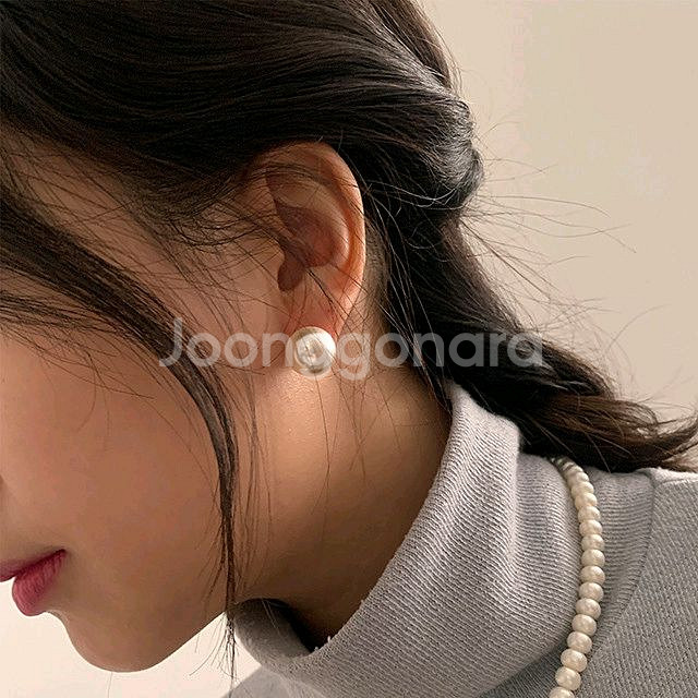 [새상품유행템] 빅사이즈 14mm 왕진주 귀걸이--1