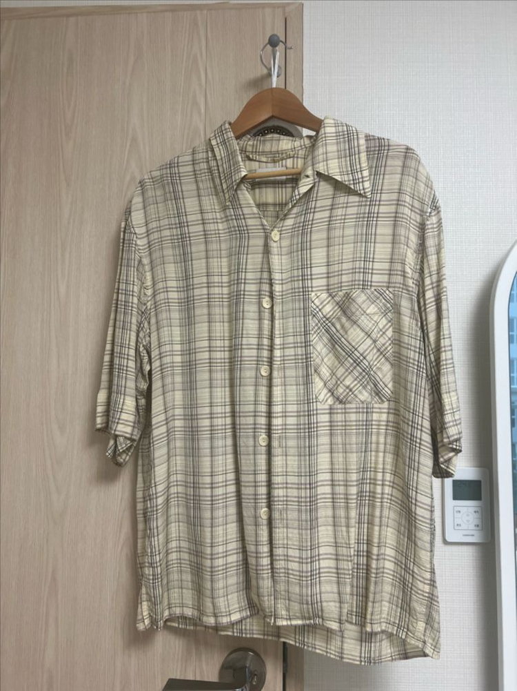 [판매완료]르메르/20SS 멀티컬러 컨버터블 체크셔츠/46--2