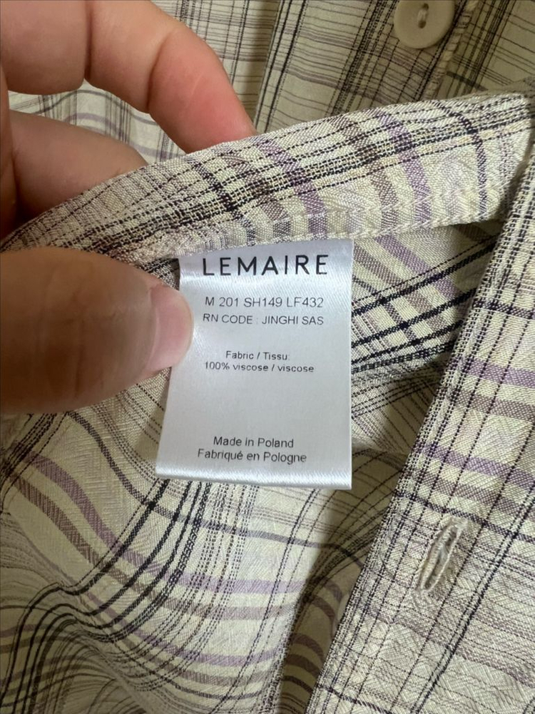 [판매완료]르메르/20SS 멀티컬러 컨버터블 체크셔츠/46--5