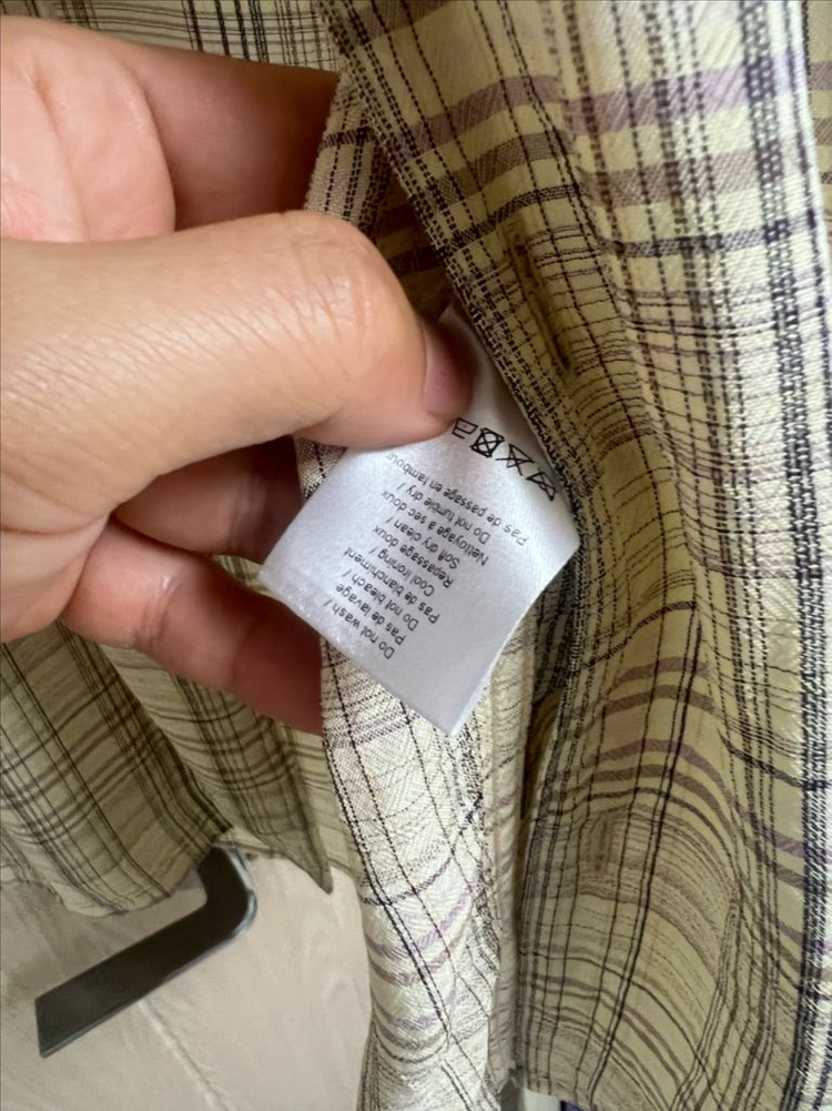 [판매완료]르메르/20SS 멀티컬러 컨버터블 체크셔츠/46--6