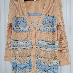 반값포함 썰스데이아일랜드 가디건 크로쉐 뜨게 니트