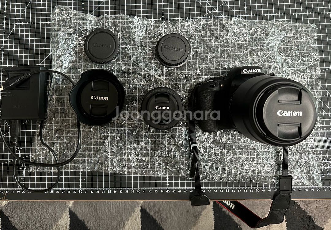 캐논 eos800D바디+렌즈3개+캐논가방--0