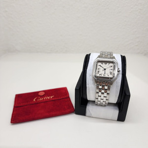 까르띠에 1300 팬더 스틸 쿼츠 라지