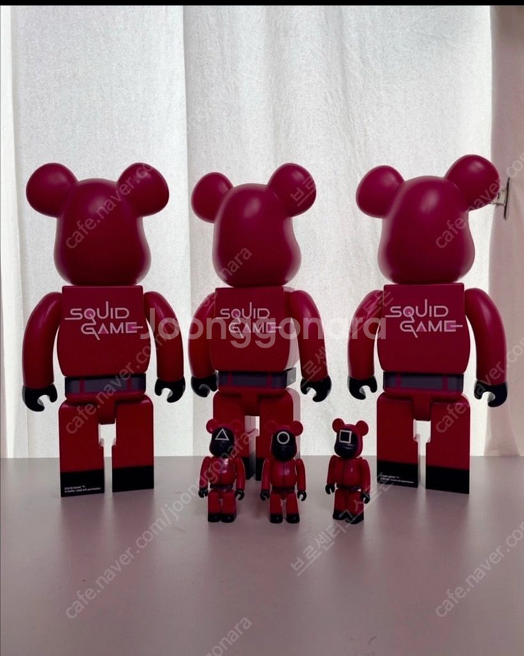 오징어게임 베어브릭 3종 400% 100%--1