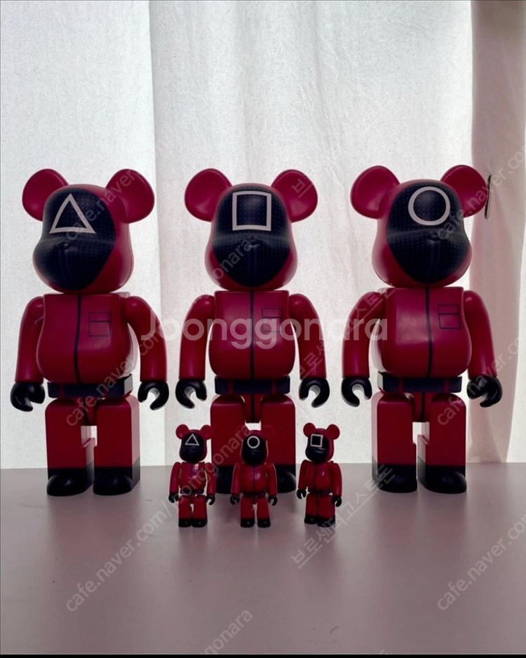 오징어게임 베어브릭 3종 400% 100%--0