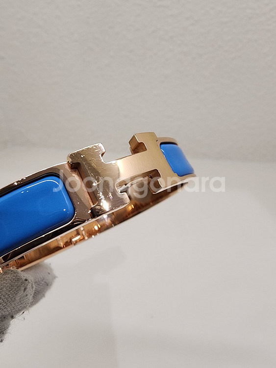 에르메스 블루 메탈 클릭아슈 여성 팔찌 H700001F--3