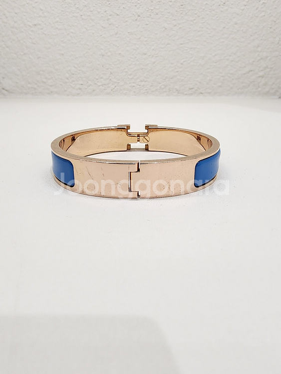에르메스 블루 메탈 클릭아슈 여성 팔찌 H700001F--2