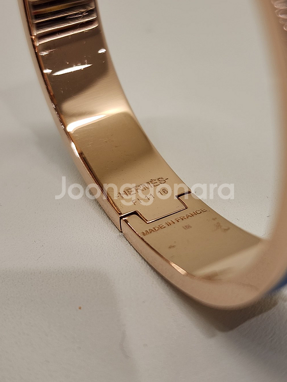 에르메스 블루 메탈 클릭아슈 여성 팔찌 H700001F--4