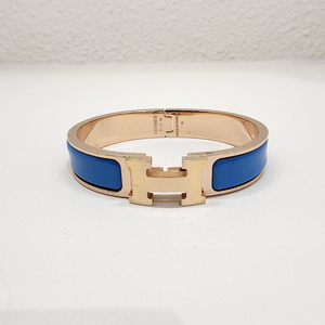 에르메스 블루 메탈 클릭아슈 여성 팔찌 H700001F