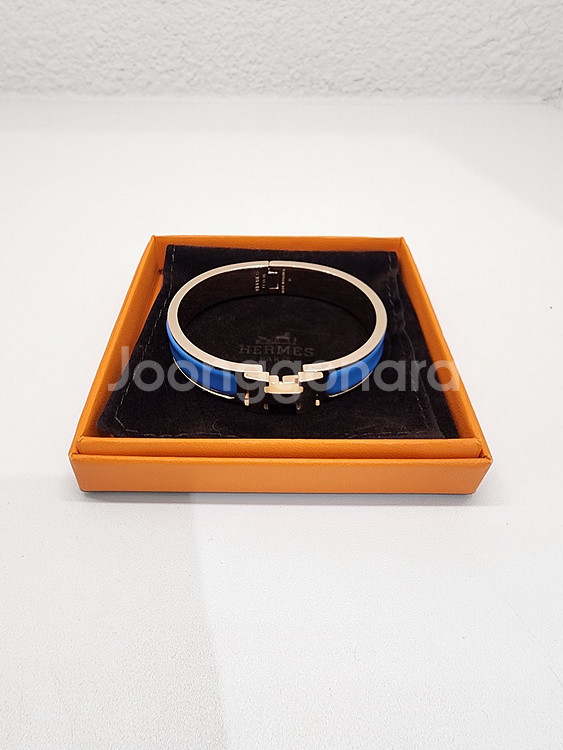 에르메스 블루 메탈 클릭아슈 여성 팔찌 H700001F--1
