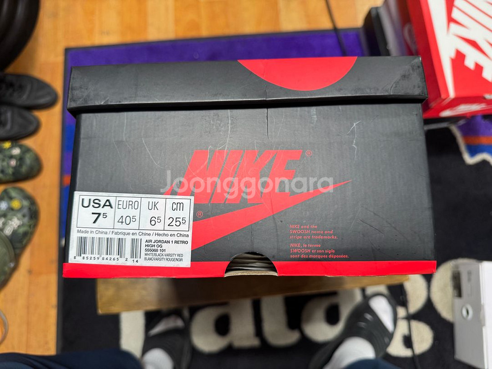 조던 1 레트로 하이 OG 시카고 2015 255--6