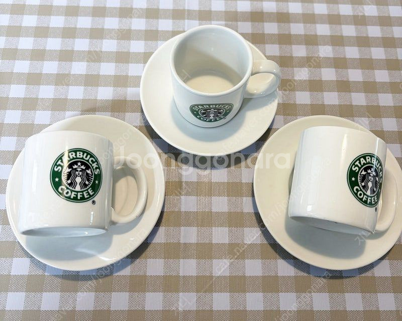 스타벅스 구로고 에스프레소잔 세트 3개 일괄--0