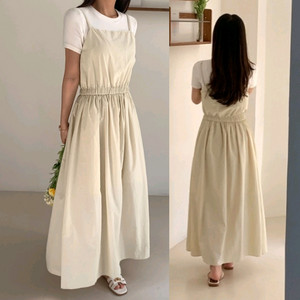 가을 뷔스티에 나일론 롱원피스 나시 폴리 55 66