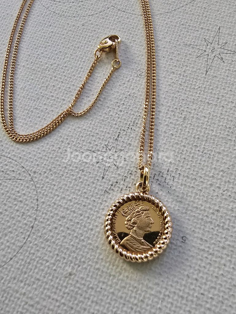 18k 코인목걸이--0
