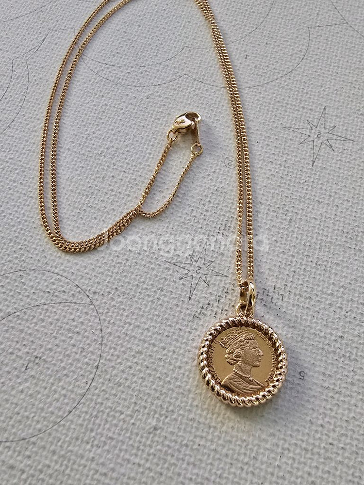 18k 코인목걸이--1