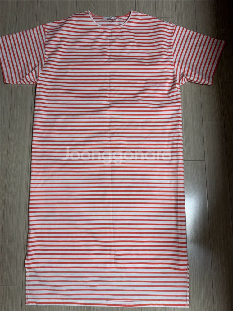 꺌랑 스트라이프 원피스 롱기장--0