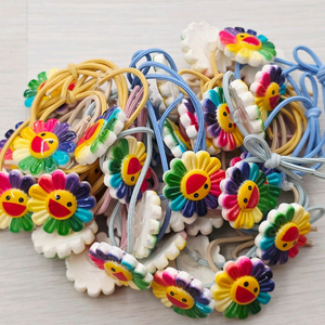 파츠 이중 해바라기 머리끈 5색 20개 일괄