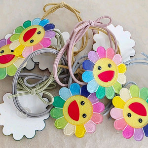 아크릴 이중 해바라기 머리끈 5색 10개 일괄