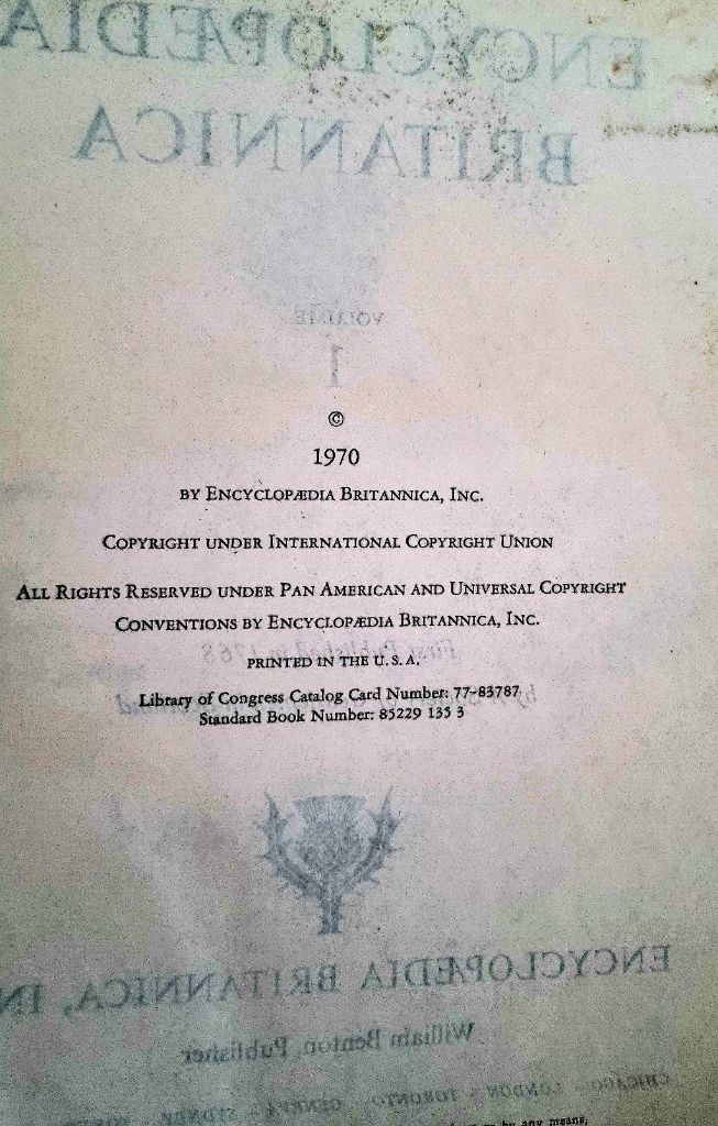 영어 원문 브리태니커 대백과사전 전집 1969-1970 이미지