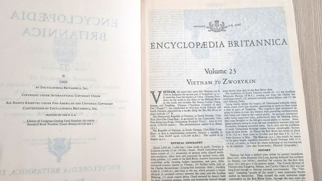 영어 원문 브리태니커 대백과사전 전집 1969-1970 이미지