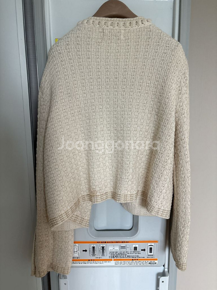 한섬 타임 글리터 니트 가디건 아이보리--3