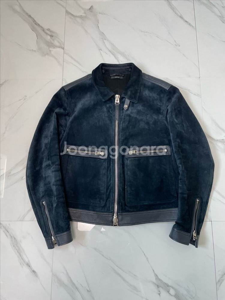 새상품 25FW 톰포드 레더 트리밍 스웨이드 자켓 54--0