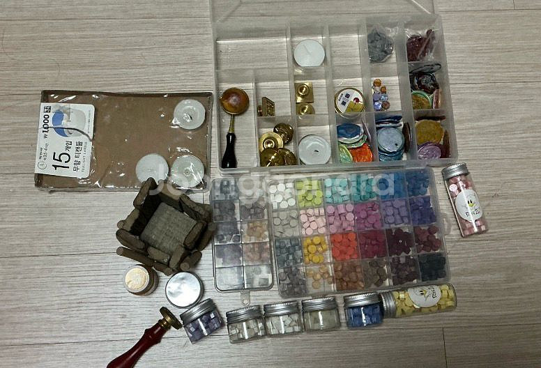 일괄)실링왁스 도구 풀세트(왁스, 스탬프, 캔들,도장등--0