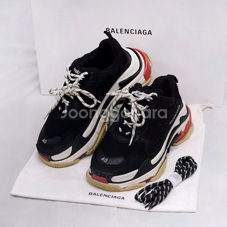 발렌시아가 트리플S 트레이너 스니커즈 브레드 (40)--0