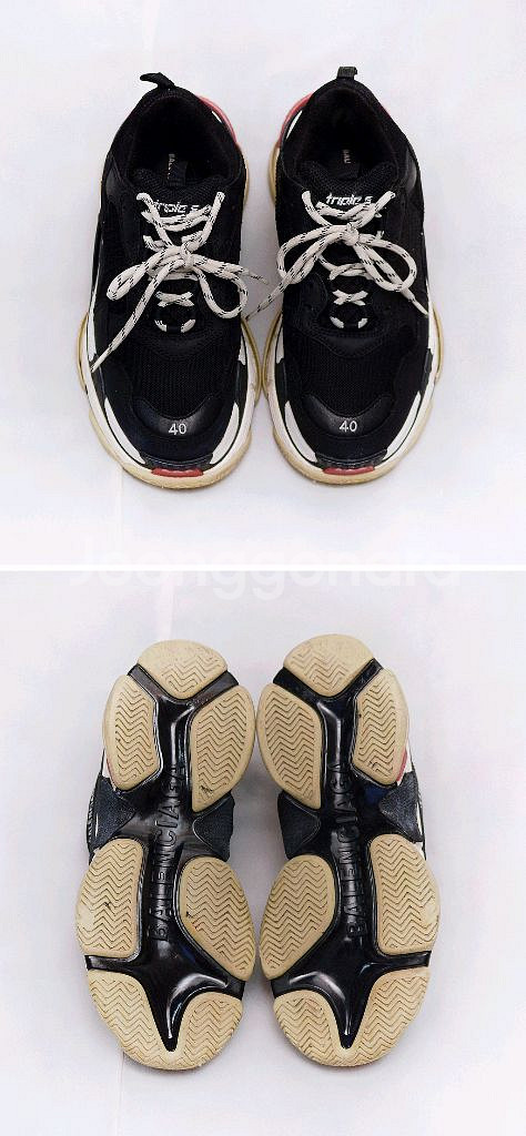 발렌시아가 트리플S 트레이너 스니커즈 브레드 (40)--2